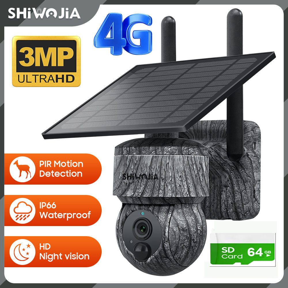 ShiWoJia 517c Solar Powered Surveillance Camera - Enhanced Night Vision998