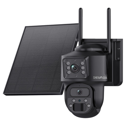 Shiwojia AOV 6MP PIR 4G Solar Powered Security Camera System Ultra HD Night Vision 24 7 Monitoring Waterproof Outdoor Surveillanc