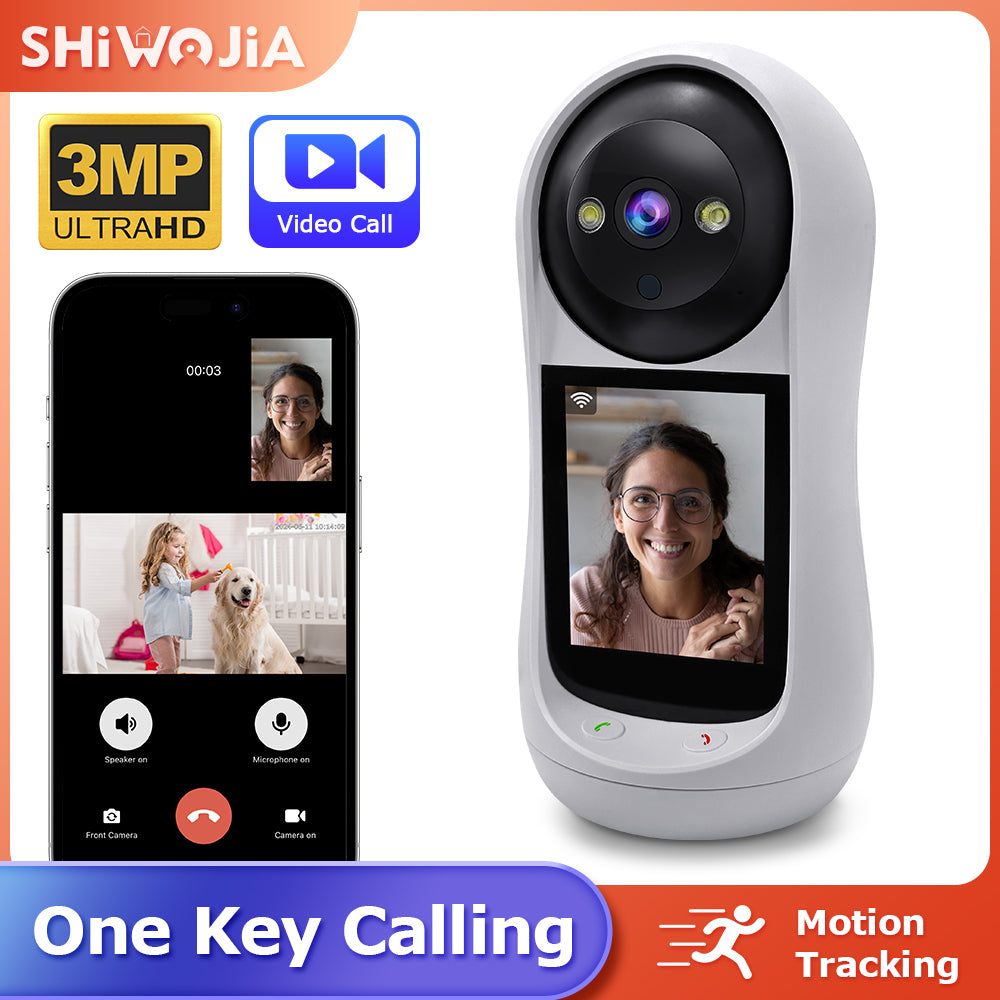 SHIWOJIA Two-Way Video Call Smart Camera 3MP HD Image Quality Color & IR Night Vision Camera