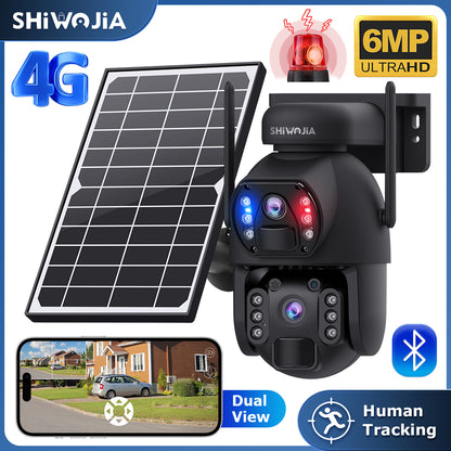 ShiWoJia 538 4K PTZ Wireless Security Camera - 15X Optical Zoom Full Color Night Vision Face Detection Wifi 2-Way Audio SD Indoor/Outdoor