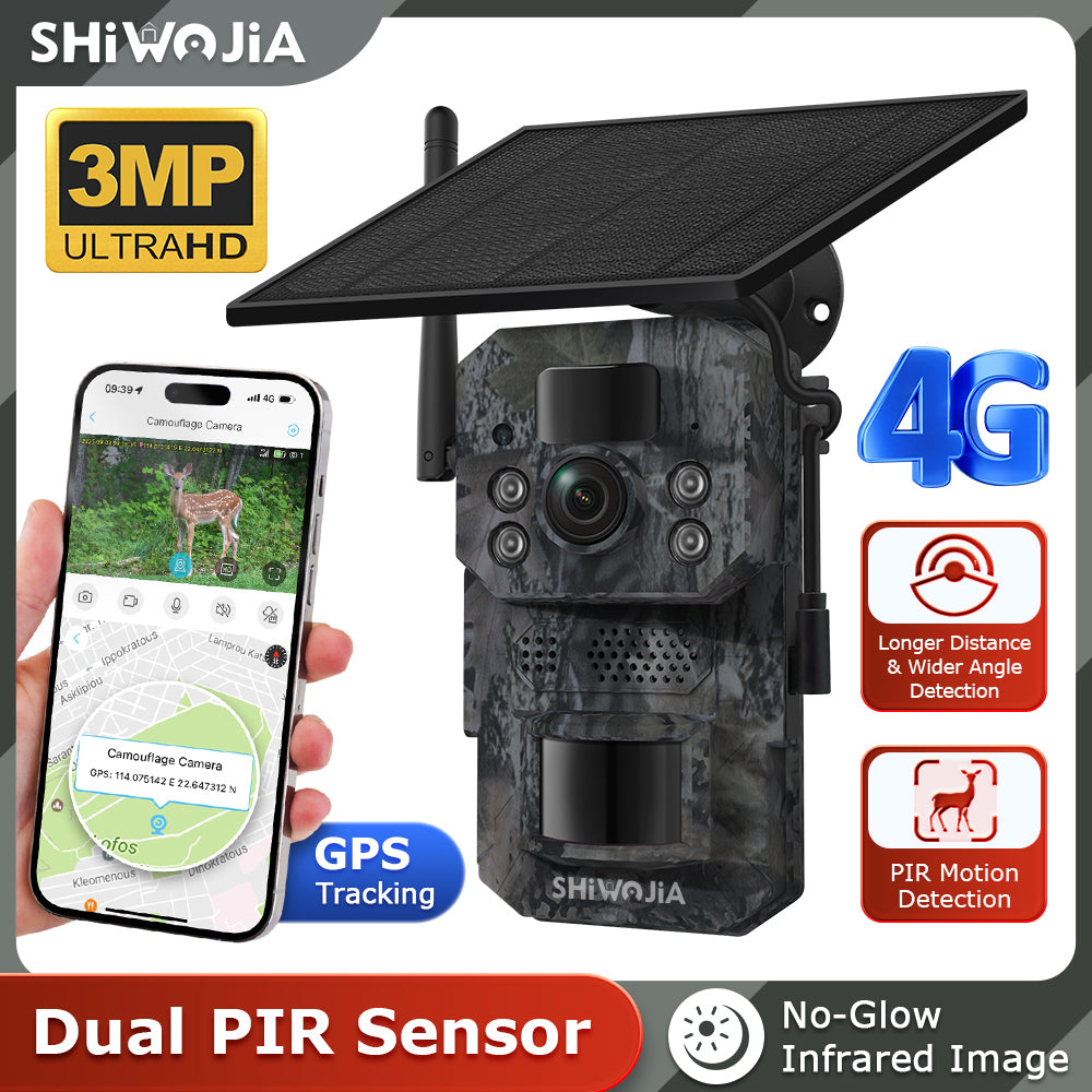 🔥Limited time offer🔥SHIWOJIA 3MP 810 Tracking Camera PIR Motin Detection IP66 Motion Detection