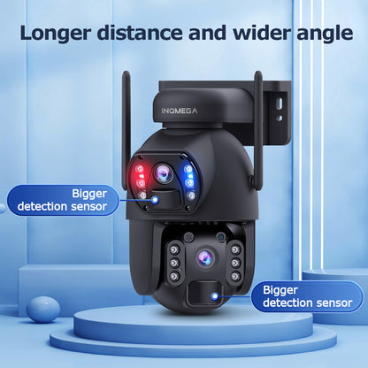 SHIWOJIA 6MP Dual PIR Dual Lens IP67 Metal Solar Battery PTZ 4G Solar Camera Outdoor Surveillance Camera Night Vision 