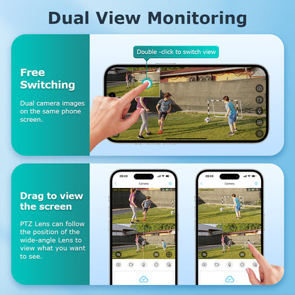 SHIWOJIA PT 8MP AOV 4G Solar Camera 360° PTZ Outdoor Security Camera 4G LTE Wifi Network 7800 Battery Auto Tracking IP Camera