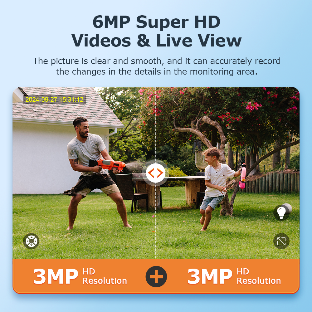 SHIWOJIA 6MP Solar Panel Wifi 12X CCTV PTZ Camera Outdoor Dual Screen 3K Security Battery Power Solar Powered Network Camera