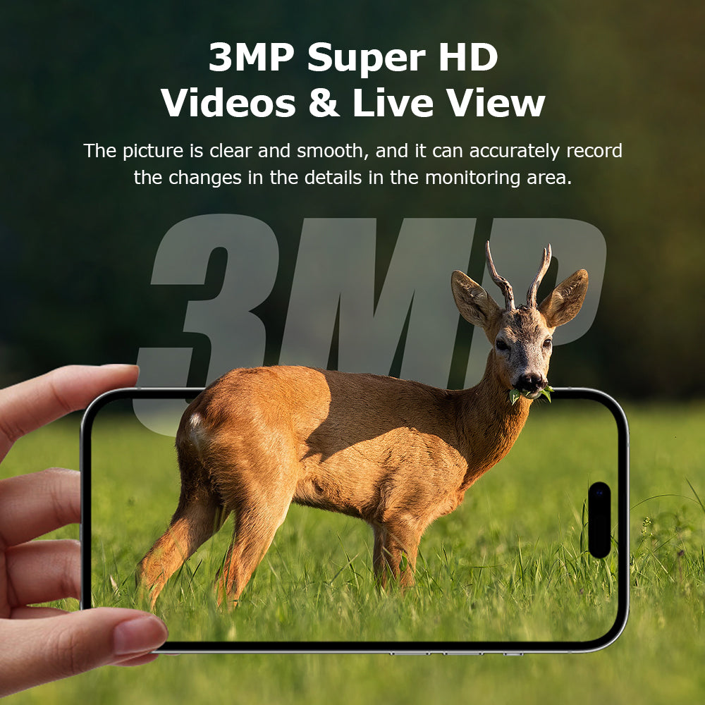 🔥Limited time offer🔥SHIWOJIA 3MP 810 Tracking Camera PIR Motin Detection IP66 Motion Detection