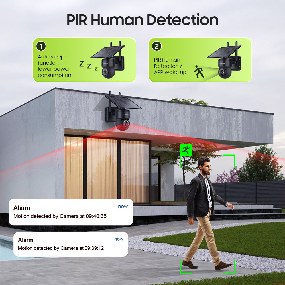 SHIWOJIA 4G SIM / WIFI Solar Security Cameras WIFI Wireless Outdoor 3MP  View Animal Monitoring MiNi Solar Battery PTZ Camera Built-in Battery