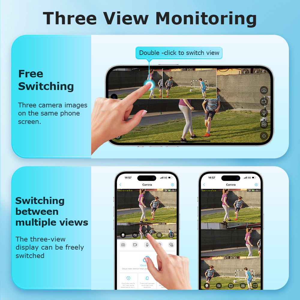 SHIWOJIA 563AOV 9MP Solar Camera 4G SIM Thress Screen WIFI Wireless Outdoor Security PTZ Camera 7/24 Hour Video Recording UBOXPRO