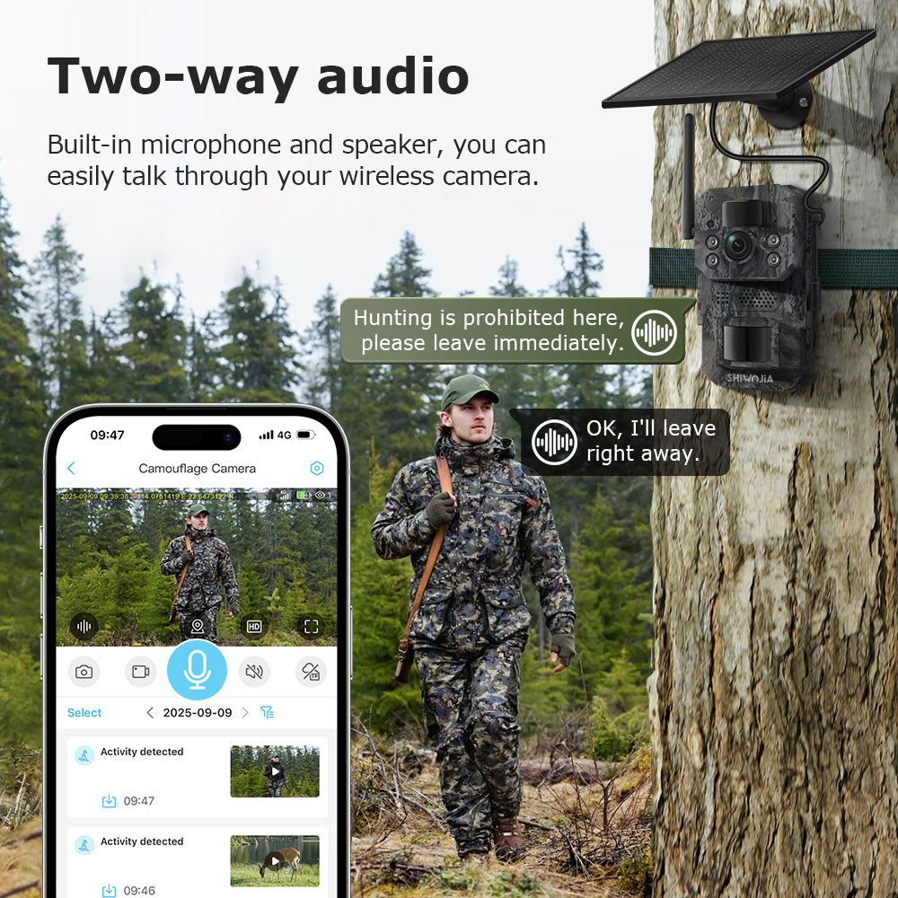 🔥Limited time offer🔥SHIWOJIA 3MP 810 Tracking Camera PIR Motin Detection IP66 Motion Detection