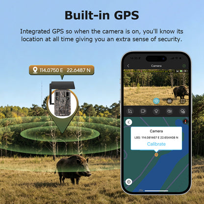 24MP AI Dual Lens CMOS Solar Hunting Camera 4G LTE Trail Camera Live View PIR Motion Detection Night Vision IP66 Cloud Storage