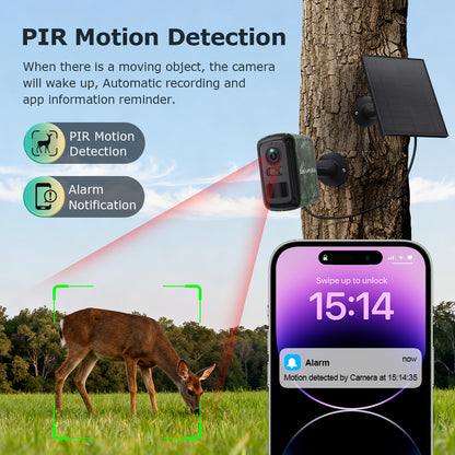 SHIWOJIA 319 UBox Mini Hidden Solar AI Camera 4G WiFi Dual Network IP66 Waterproof Smart Home Security Camera