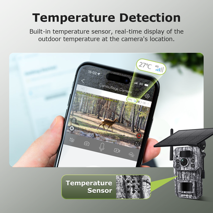 SHIWOJIA New 3MP 3K Camouflage Hunting 4G Tracking Wild Trail Outdoor IP Network Solar Battery Mini Hunting Cameras 