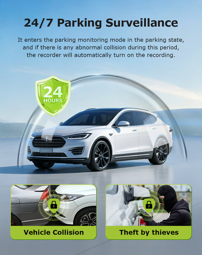 4G AOV Vehicle Security Camera GPS 1080P CMOS Dual Lens AI Radar Detection Night Vision 24/7 Parking Monitoring Car Dash