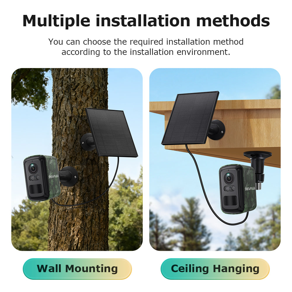 SHIWOJIA 319 UBox Mini Hidden Solar AI Camera 4G WiFi Dual Network IP66 Waterproof Smart Home Security Camera