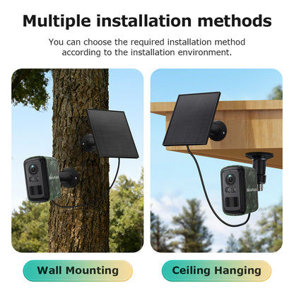 SHIWOJIA 319 UBox Mini Hidden Solar AI Camera 4G WiFi Dual Network IP66 Waterproof Smart Home Security Camera