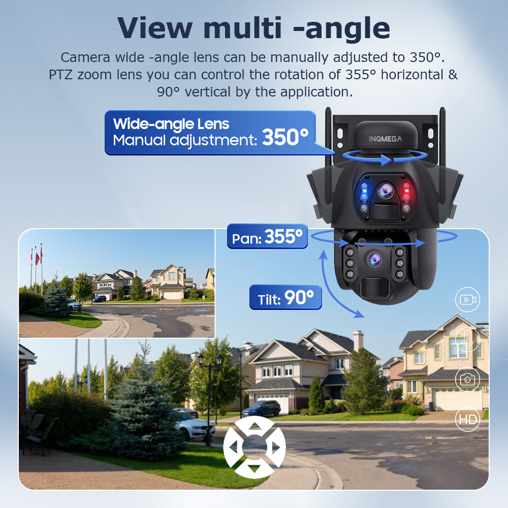 SHIWOJIA 6MP Dual PIR Dual Lens IP67 Metal Solar Battery PTZ 4G Solar Camera Outdoor Surveillance Camera Night Vision 