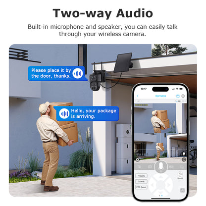 SHIWOJIA SRK04 10W 4G Router & Dual Lens 6MP Wireless CCTV Camera System Outdoor All-in-One Solar Power Security Kit with Night Vision