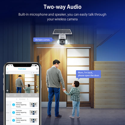 SHIWOJIA 3MP Solar Camera 4G SIM / WIFI Security Outdoor Recording Humanoid Tracking Floodlight Solar Battery PTZ Camera