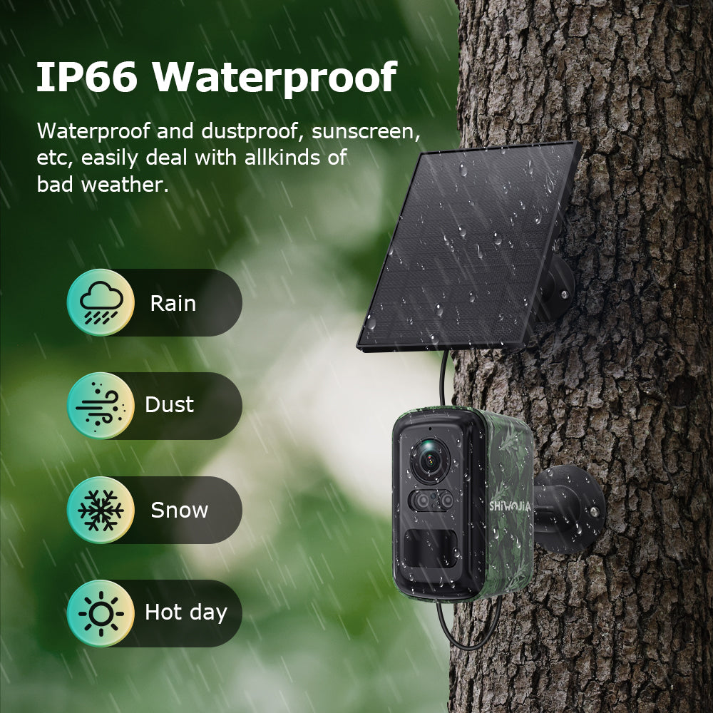 SHIWOJIA 319 UBox Mini Hidden Solar AI Camera 4G WiFi Dual Network IP66 Waterproof Smart Home Security Camera