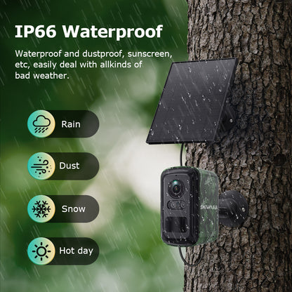 SHIWOJIA 319 UBox Mini Hidden Solar AI Camera 4G WiFi Dual Network IP66 Waterproof Smart Home Security Camera