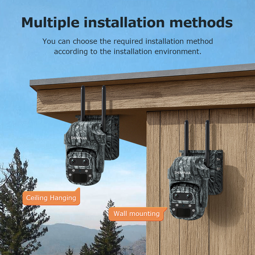 527 6MP Solar Powered 4G/WiFi PTZ Dual Lens 12X Zoom IP66 Night Vision Camera