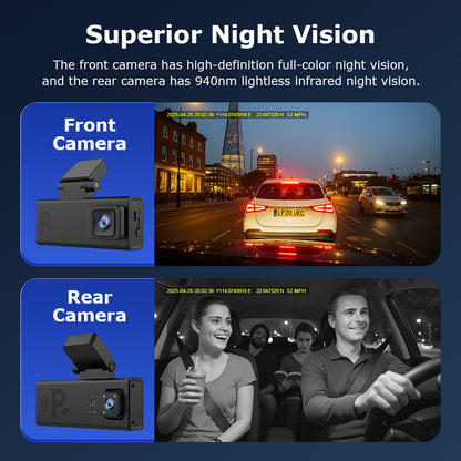 SHIWOJIA CC10 Car Guard Camera 24/7 Parking Radar Detection Front and Rear 6MP Car GPS Night Vision UBOXPRO APP Control Recorde