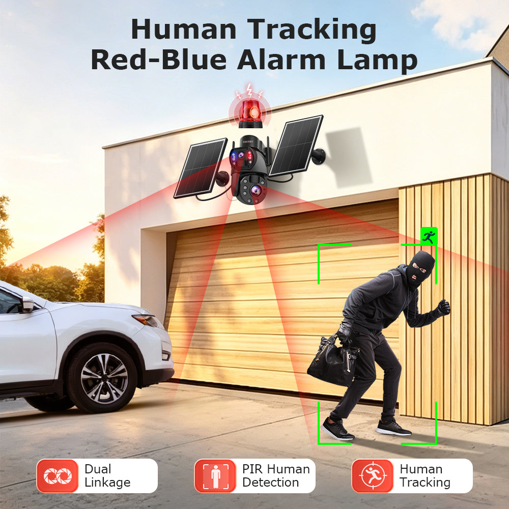 AOV 4G Solar Camera for Resellers 10MP 22X Optical Zoom Solar Powered Security Camera Outdoor IP66 Continuous Recording