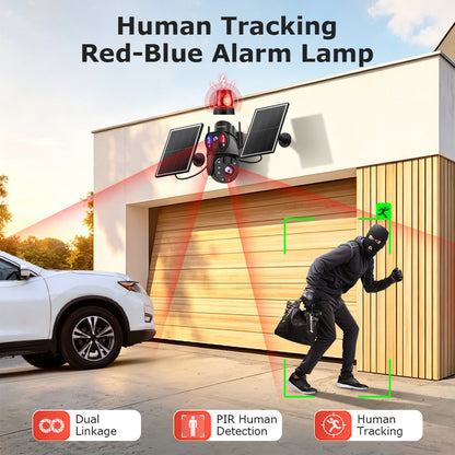 AOV 4G Solar Camera for Resellers 10MP 22X Optical Zoom Solar Powered Security Camera Outdoor IP66 Continuous Recording