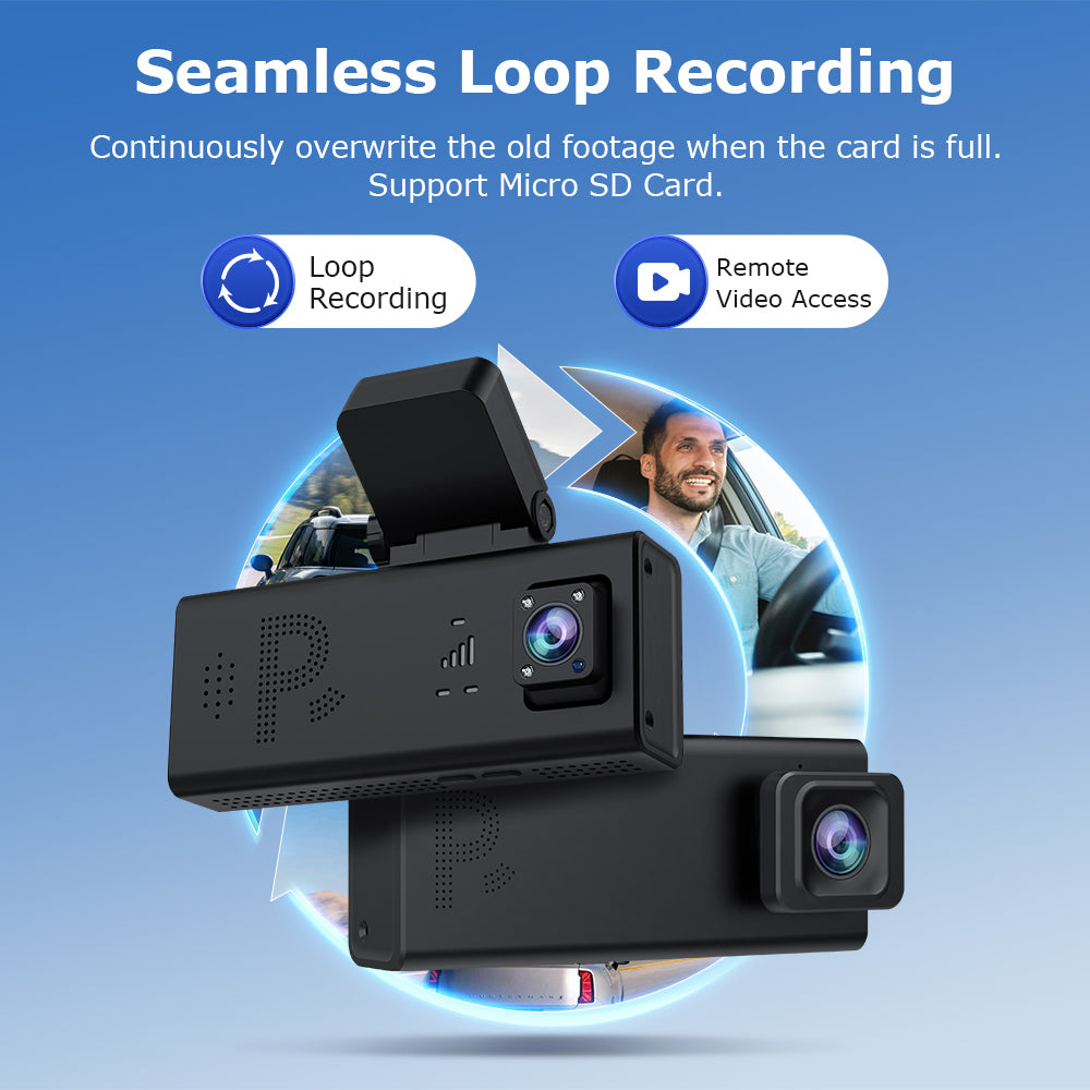 SHIWOJIA CC10 Car Guard Camera 24/7 Parking Radar Detection Front and Rear 6MP Car GPS Night Vision UBOXPRO APP Control Recorde