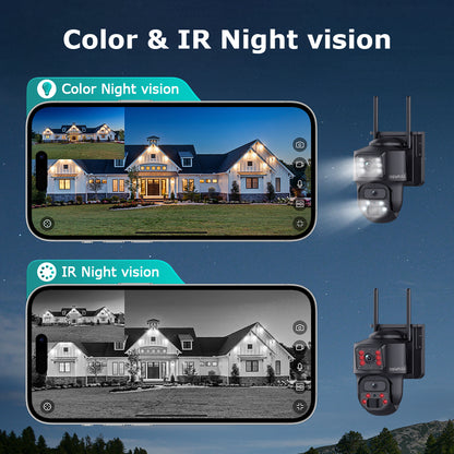 SHIWOJIA PT 8MP AOV 4G Solar Camera 360° PTZ Outdoor Security Camera 4G LTE Wifi Network 7800 Battery Auto Tracking IP Camera