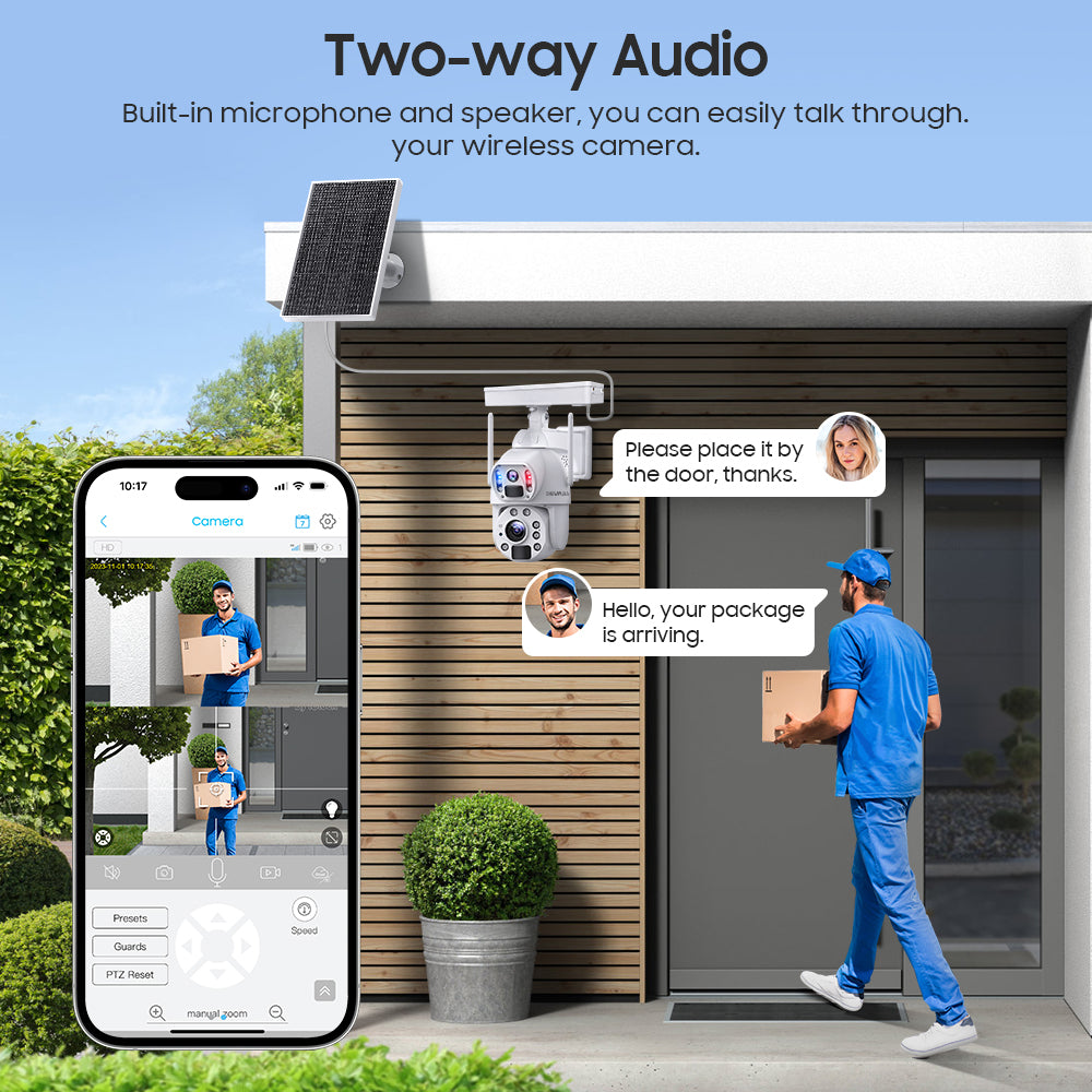 كاميرا SHIWOJIA 10 وات تعمل بالطاقة الشمسية 4G SIM / WIFI 6MP 20X ZOOM تعمل بالطاقة الشمسية بقدرة 20000 مللي أمبير في الساعة كاميرات بطارية 360 درجة خارجية بعدسة مزدوجة تسجيل كاميرا بشرية 