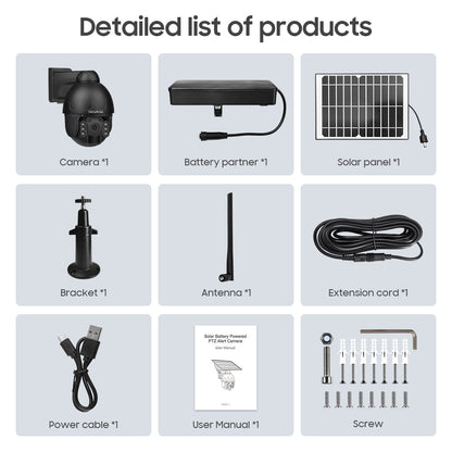 SHIWOJIA 4G SIM / WIFI IP67 HD 3MP Solar Panel Outdoor Monitoring CCTV Camera Smart Home Intrusion Alarm Built-in Battery