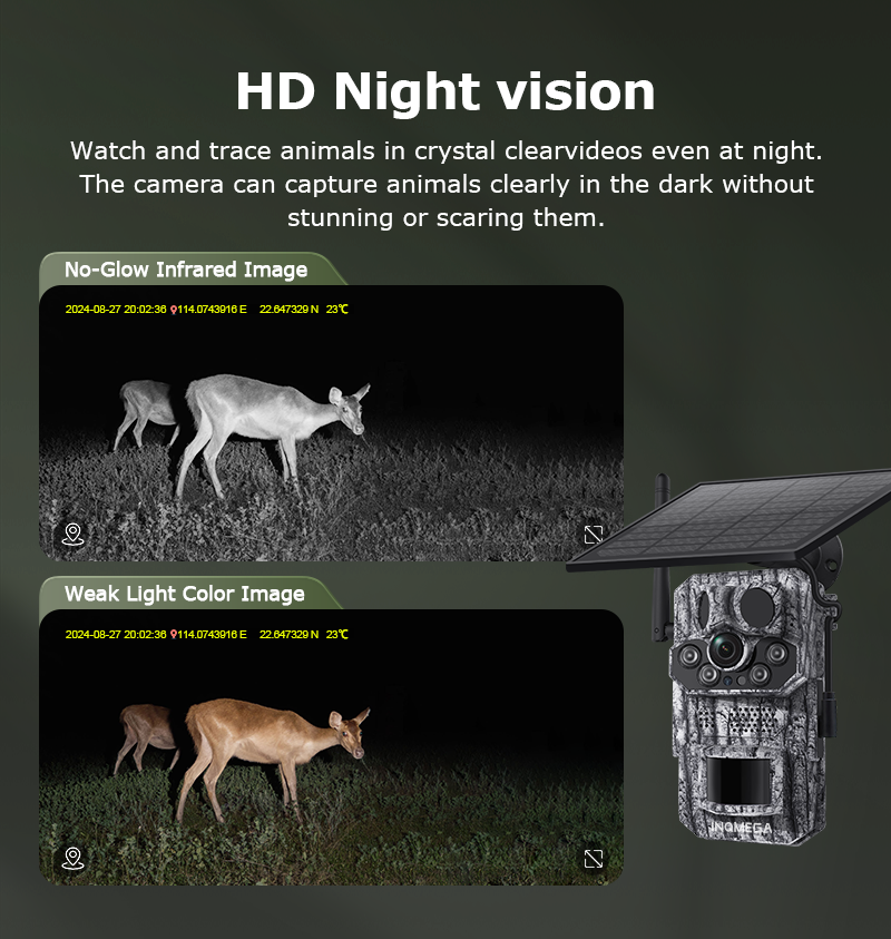 ShiWoJia 808 3MP Hunting Trail Camera – Solar, Night Vision, Outdoor Wildlife Cam