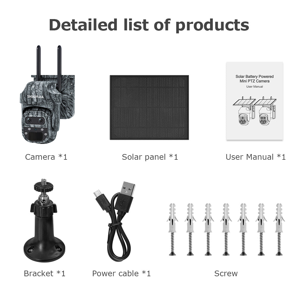 527 6MP Solar Powered 4G/WiFi PTZ Dual Lens 12X Zoom IP66 Night Vision Camera