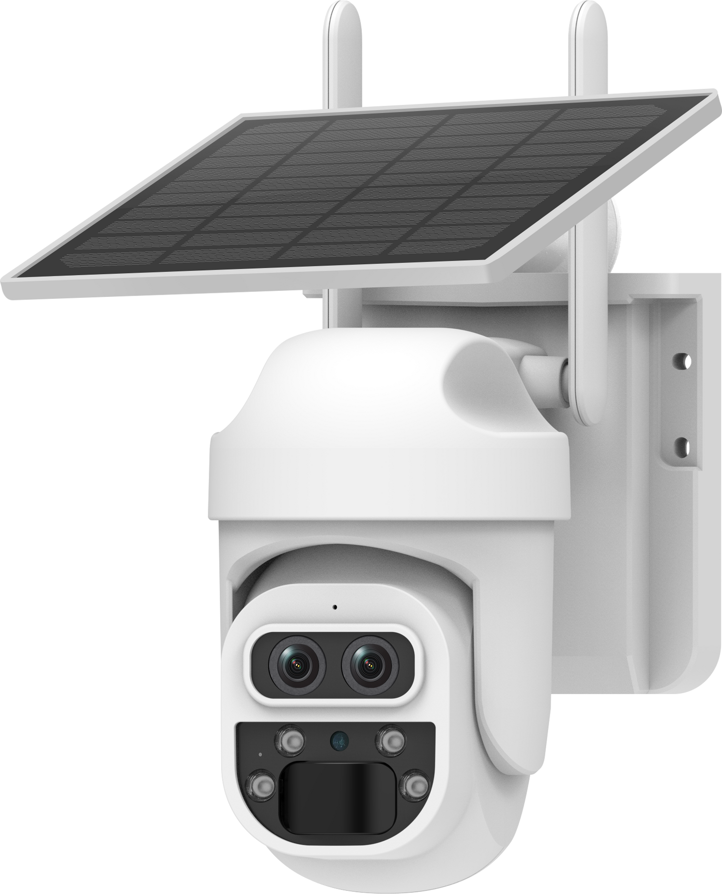 SHIWOJIA 3MP Mini Daul lens Solar Battery PTZ Camera PIR Human Detection Built-in Battery Solar Security Camera Night Vision