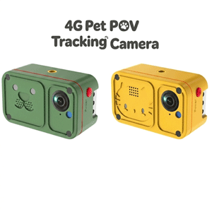 SECTEC Smart Pet Collar Camera 4G LTE GPS Anti-lost Tracker for Pets - HD Wireless Wearable Monitor - Waterproof Outdoor Pet