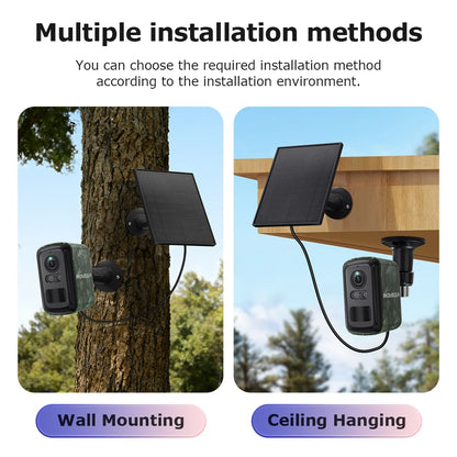 5MP 2K HD 4G Wireless Solar Camera Wifi Outdoor 10000mAh Battery WiFi Security Camera Waterproof PIR Animal Detection in Forest