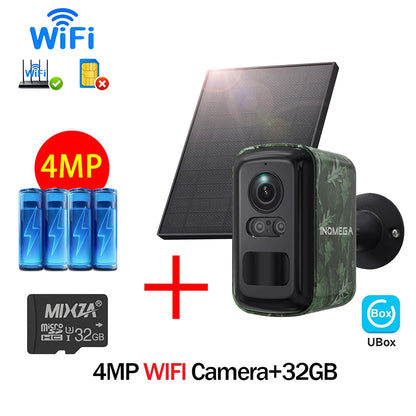 5MP 2K HD 4G Wireless Solar Camera Wifi Outdoor 10000mAh Battery WiFi Security Camera Waterproof PIR Animal Detection in Forest