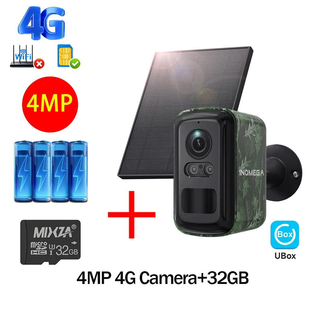 5MP 2K HD 4G Wireless Solar Camera Wifi Outdoor 10000mAh Battery WiFi Security Camera Waterproof PIR Animal Detection in Forest