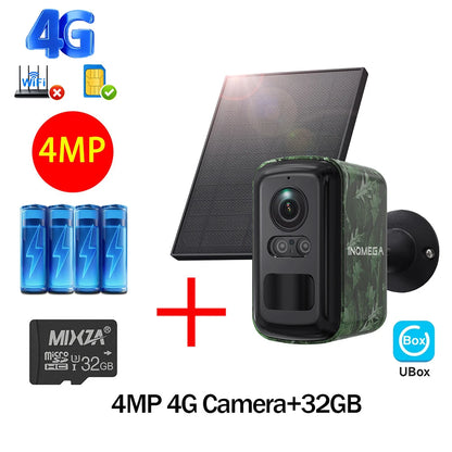 5MP 2K HD 4G Wireless Solar Camera Wifi Outdoor 10000mAh Battery WiFi Security Camera Waterproof PIR Animal Detection in Forest