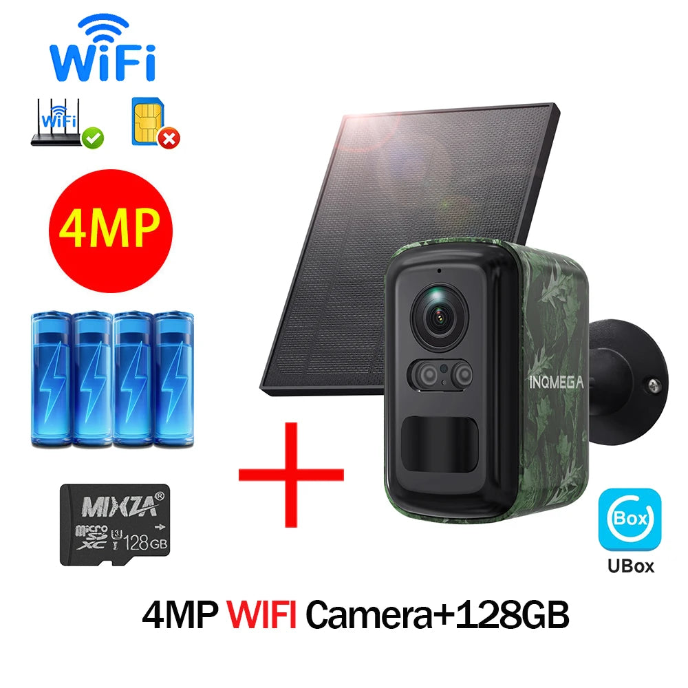 5MP 2K HD 4G Wireless Solar Camera Wifi Outdoor 10000mAh Battery WiFi Security Camera Waterproof PIR Animal Detection in Forest