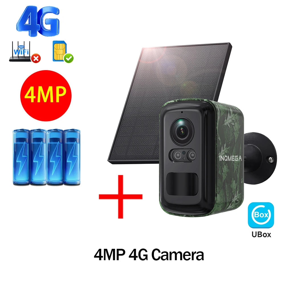 5MP 2K HD 4G Wireless Solar Camera Wifi Outdoor 10000mAh Battery WiFi Security Camera Waterproof PIR Animal Detection in Forest
