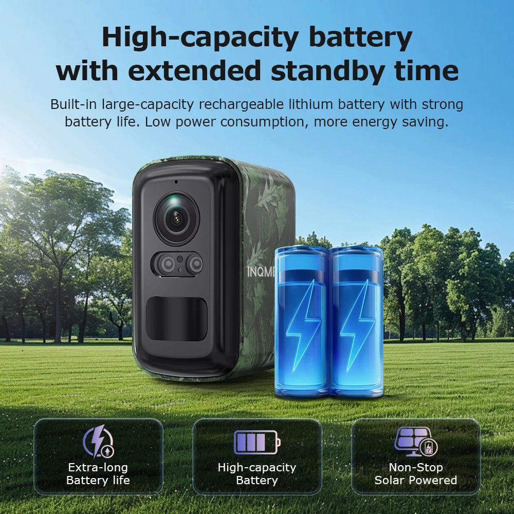 5MP 2K HD 4G Wireless Solar Camera Wifi Outdoor 10000mAh Battery WiFi Security Camera Waterproof PIR Animal Detection in Forest