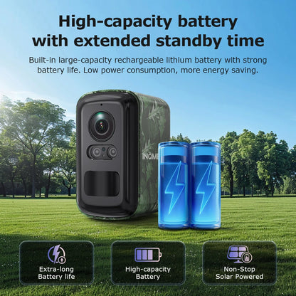 5MP 2K HD 4G Wireless Solar Camera Wifi Outdoor 10000mAh Battery WiFi Security Camera Waterproof PIR Animal Detection in Forest