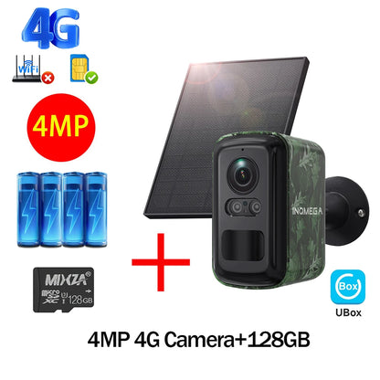 5MP 2K HD 4G Wireless Solar Camera Wifi Outdoor 10000mAh Battery WiFi Security Camera Waterproof PIR Animal Detection in Forest