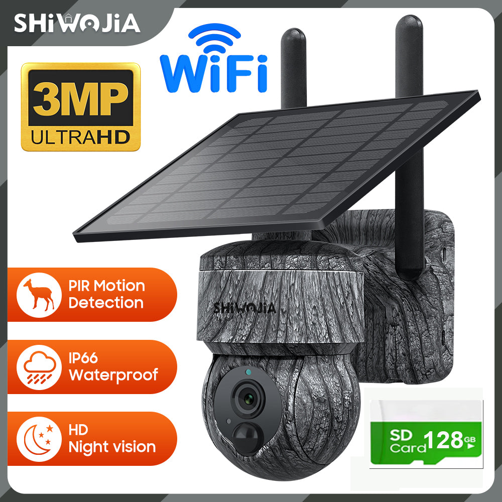 ShiWoJia 517c  Solar Powered Surveillance Camera - Enhanced Night Vision998