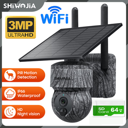 ShiWoJia 517c  Solar Powered Surveillance Camera - Enhanced Night Vision998