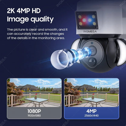 SHIWOJIA Solar Camera 4G SIM Card 4MP Outdoor Waterproof PTZ Solar Battery CCTV 21700 baterries Red-Blue Light Alarm