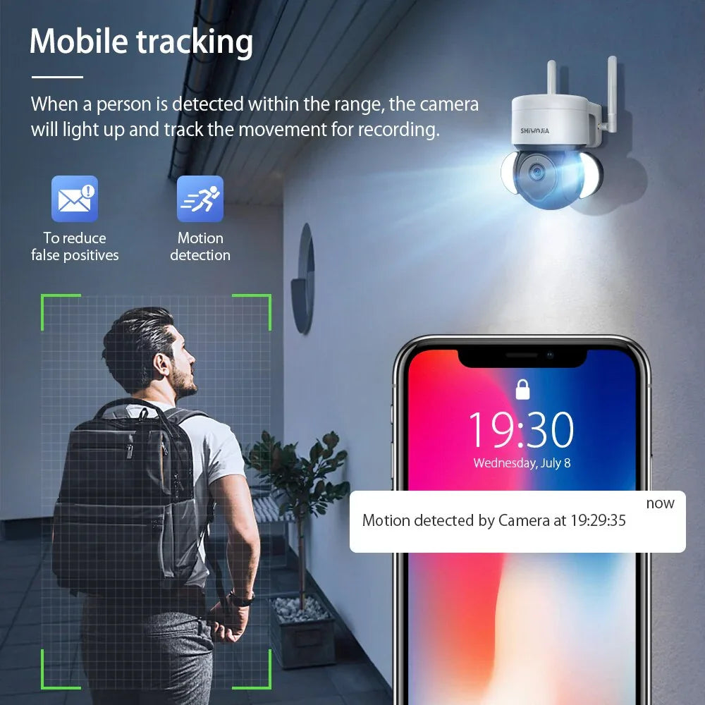 كاميرا Tuya 4G بطاقة SIM IP كاميرا مراقبة خارجية 4MP الكاشف صوت الأشعة تحت الحمراء للرؤية الليلية كاميرا حماية الأمن 