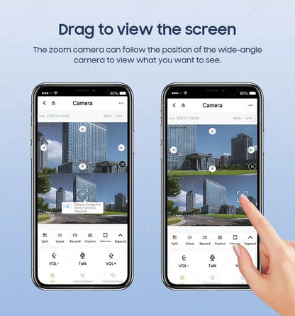 كاميرا واي فاي IP 4MP 10X تكبير حماية أمنية كاميرات مراقبة خارجية كاميرا كشاف تتبع تلقائي AI 